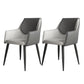 Modern Design Arm Solid Back Side Chairs Leather Dining Side Chair Dark Gray 2 Piece Set Clearhalo 'Dining Chairs' 'Dining Tables & Seating' 'dining_chair' 'furn' 'furn_dining_chair' 'Furniture' 'furniture_dining_chair' 'Kitchen & Dining Furniture' 4911981