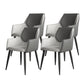 Modern Design Arm Solid Back Side Chairs Leather Dining Side Chair Dark Gray 4 Piece Set Clearhalo 'Dining Chairs' 'Dining Tables & Seating' 'dining_chair' 'furn' 'furn_dining_chair' 'Furniture' 'furniture_dining_chair' 'Kitchen & Dining Furniture' 4911983