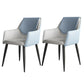 Modern Design Arm Solid Back Side Chairs Leather Dining Side Chair Light Blue 2 Piece Set Clearhalo 'Dining Chairs' 'Dining Tables & Seating' 'dining_chair' 'furn' 'furn_dining_chair' 'Furniture' 'furniture_dining_chair' 'Kitchen & Dining Furniture' 4911989