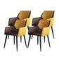 Modern Design Arm Solid Back Side Chairs Leather Dining Side Chair Dark Coffee 4 Piece Set Clearhalo 'Dining Chairs' 'Dining Tables & Seating' 'dining_chair' 'furn' 'furn_dining_chair' 'Furniture' 'furniture_dining_chair' 'Kitchen & Dining Furniture' 4911995