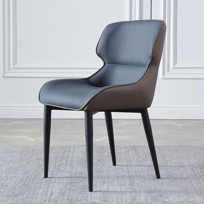 Industrial Chairs Dining Arm Chair for Kitchen with Metal Legs Blue 1 Piece Clearhalo 'Dining Chairs' 'Dining Tables & Seating' 'dining_chair' 'furn' 'furn_dining_chair' 'Furniture' 'furniture_dining_chair' 'Kitchen & Dining Furniture' 4912026