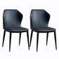 Modern Style Chairs Dining Armless Chair for Kitchen with Metal Legs Blue 2 Piece Set Clearhalo 'Dining Chairs' 'Dining Tables & Seating' 'dining_chair' 'furn' 'furn_dining_chair' 'Furniture' 'furniture_dining_chair' 'Kitchen & Dining Furniture' 4912060