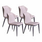 Modern Style Chairs Dining Armless Chair for Kitchen with Metal Legs Light Gray 4 Piece Set Clearhalo 'Dining Chairs' 'Dining Tables & Seating' 'dining_chair' 'furn' 'furn_dining_chair' 'Furniture' 'furniture_dining_chair' 'Kitchen & Dining Furniture' 4912066