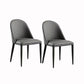 Modern Style Chair Dining Armless Chair for Kitchen with Metal Legs Dark Gray 2 Piece Set Clearhalo 'Dining Chairs' 'Dining Tables & Seating' 'dining_chair' 'furn' 'furn_dining_chair' 'Furniture' 'furniture_dining_chair' 'Kitchen & Dining Furniture' 4912080