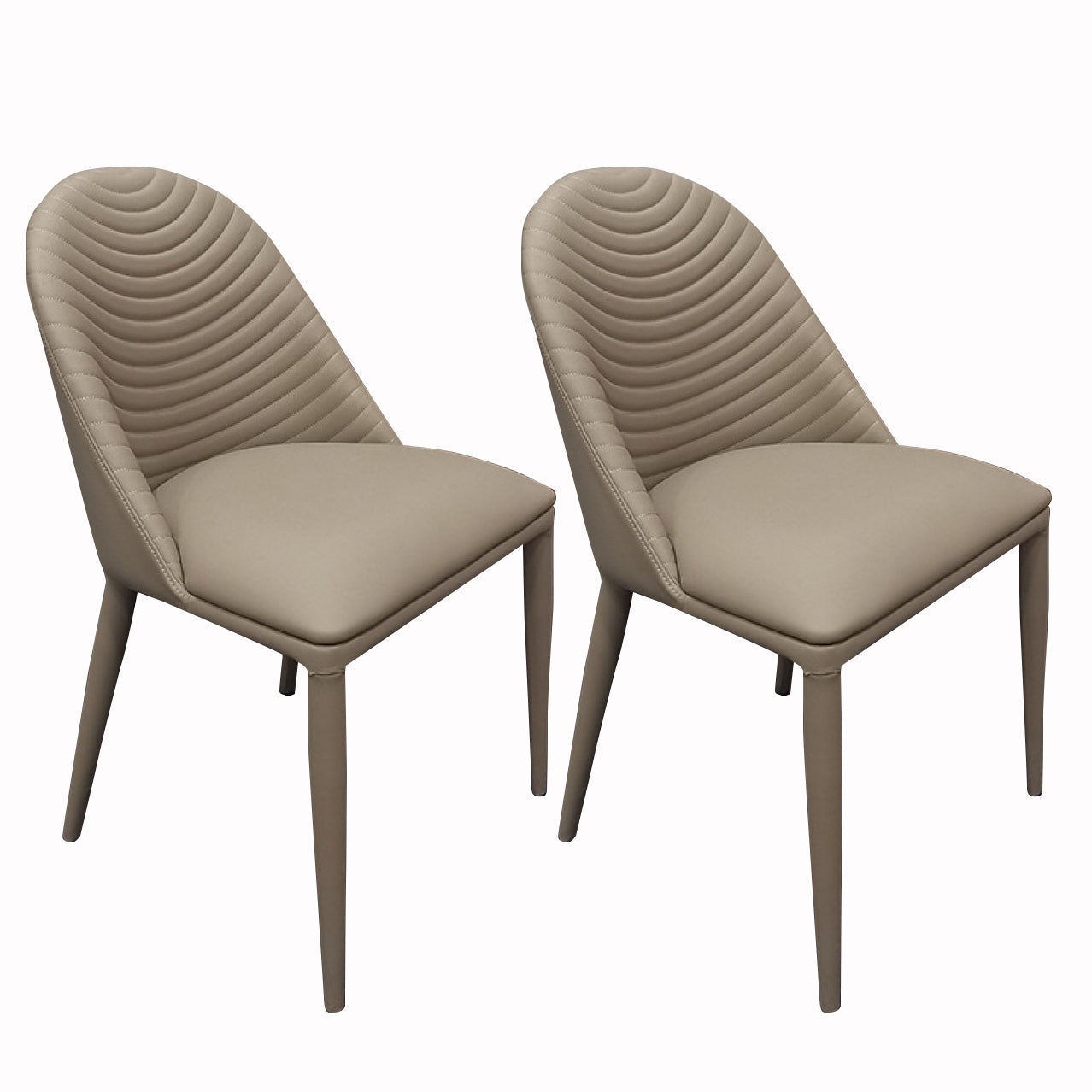 Modern Style Chair Dining Armless Chair for Kitchen with Metal Legs Off-White 2 Piece Set Clearhalo 'Dining Chairs' 'Dining Tables & Seating' 'dining_chair' 'furn' 'furn_dining_chair' 'Furniture' 'furniture_dining_chair' 'Kitchen & Dining Furniture' 4912084