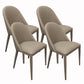 Modern Style Chair Dining Armless Chair for Kitchen with Metal Legs Off-White 4 Piece Set Clearhalo 'Dining Chairs' 'Dining Tables & Seating' 'dining_chair' 'furn' 'furn_dining_chair' 'Furniture' 'furniture_dining_chair' 'Kitchen & Dining Furniture' 4912086