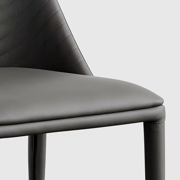 Modern Style Chair Dining Armless Chair for Kitchen with Metal Legs Clearhalo 'Dining Chairs' 'Dining Tables & Seating' 'dining_chair' 'furn' 'furn_dining_chair' 'Furniture' 'furniture_dining_chair' 'Kitchen & Dining Furniture' 4912091