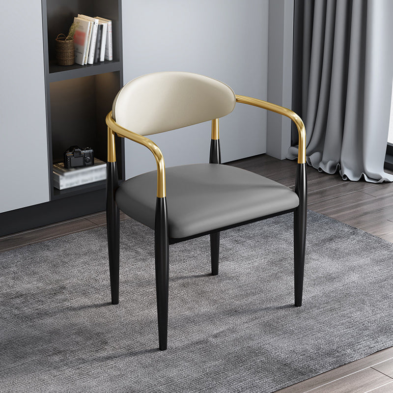 Industrial Open Back Chairs Dining Arm Chair for Kitchen with Metal Legs Clearhalo 'Dining Chairs' 'Dining Tables & Seating' 'dining_chair' 'furn' 'furn_dining_chair' 'Furniture' 'furniture_dining_chair' 'Kitchen & Dining Furniture' 4912095