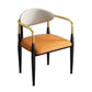 Industrial Open Back Chairs Dining Arm Chair for Kitchen with Metal Legs Orange 1 Piece Clearhalo 'Dining Chairs' 'Dining Tables & Seating' 'dining_chair' 'furn' 'furn_dining_chair' 'Furniture' 'furniture_dining_chair' 'Kitchen & Dining Furniture' 4912096
