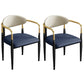 Industrial Open Back Chairs Dining Arm Chair for Kitchen with Metal Legs Blue 2 Piece Set Clearhalo 'Dining Chairs' 'Dining Tables & Seating' 'dining_chair' 'furn' 'furn_dining_chair' 'Furniture' 'furniture_dining_chair' 'Kitchen & Dining Furniture' 4912103