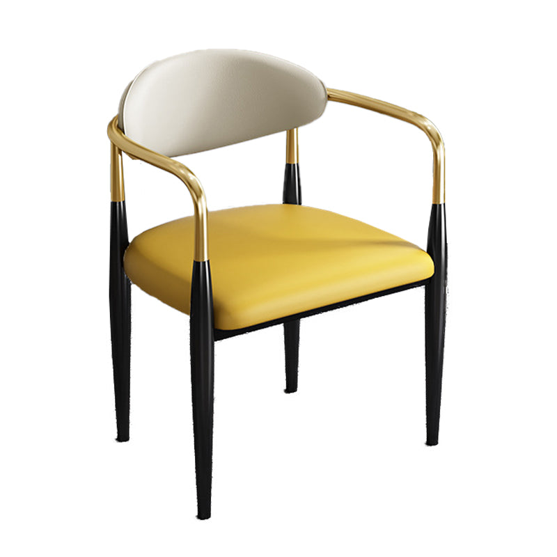 Industrial Open Back Chairs Dining Arm Chair for Kitchen with Metal Legs Clearhalo 'Dining Chairs' 'Dining Tables & Seating' 'dining_chair' 'furn' 'furn_dining_chair' 'Furniture' 'furniture_dining_chair' 'Kitchen & Dining Furniture' 4912104