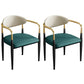 Industrial Open Back Chairs Dining Arm Chair for Kitchen with Metal Legs Green 2 Piece Set Clearhalo 'Dining Chairs' 'Dining Tables & Seating' 'dining_chair' 'furn' 'furn_dining_chair' 'Furniture' 'furniture_dining_chair' 'Kitchen & Dining Furniture' 4912110