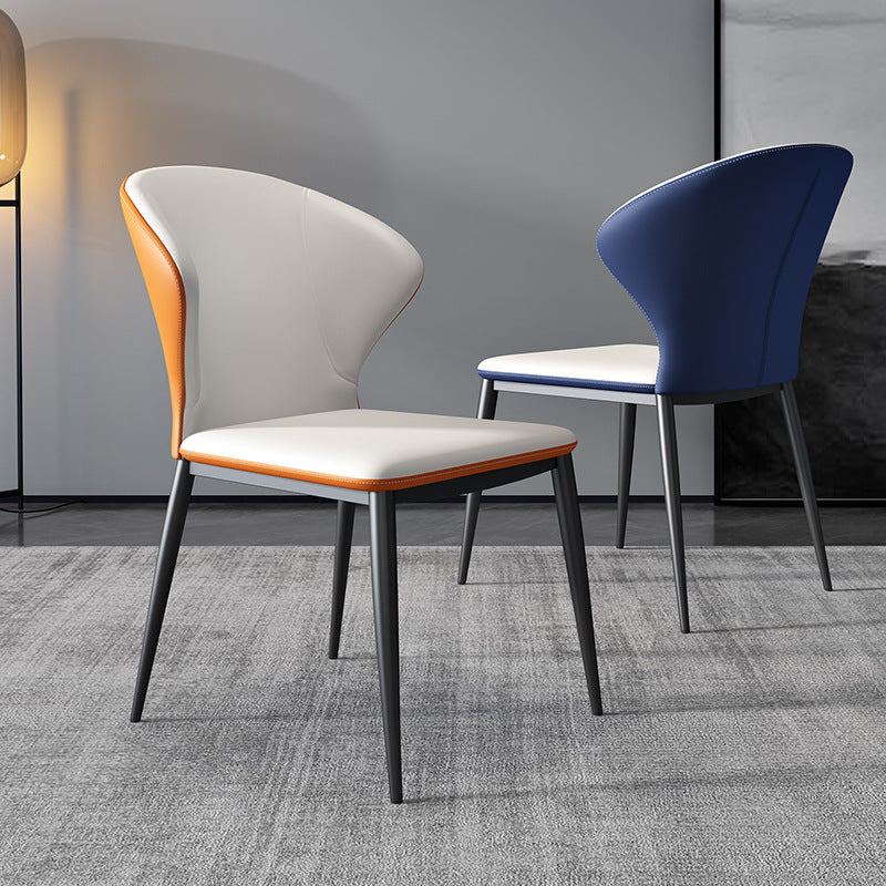 Modern Style Chairs Dining Armless Chairs for Kitchen with Metal Legs Clearhalo 'Dining Chairs' 'Dining Tables & Seating' 'dining_chair' 'furn' 'furn_dining_chair' 'Furniture' 'furniture_dining_chair' 'Kitchen & Dining Furniture' 4912122