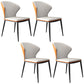 Modern Style Chairs Dining Armless Chairs for Kitchen with Metal Legs Orange 4 Piece Set Clearhalo 'Dining Chairs' 'Dining Tables & Seating' 'dining_chair' 'furn' 'furn_dining_chair' 'Furniture' 'furniture_dining_chair' 'Kitchen & Dining Furniture' 4912126