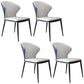 Modern Style Chairs Dining Armless Chairs for Kitchen with Metal Legs Blue 4 Piece Set Clearhalo 'Dining Chairs' 'Dining Tables & Seating' 'dining_chair' 'furn' 'furn_dining_chair' 'Furniture' 'furniture_dining_chair' 'Kitchen & Dining Furniture' 4912143