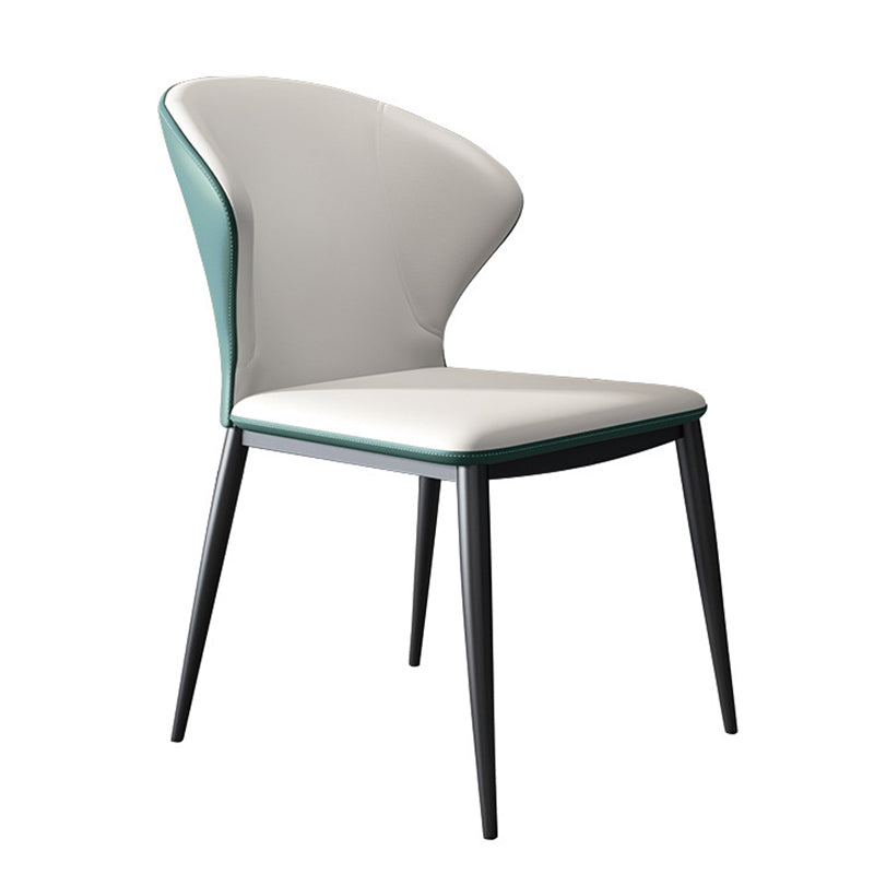Modern Style Chairs Dining Armless Chairs for Kitchen with Metal Legs Green 1 Piece Clearhalo 'Dining Chairs' 'Dining Tables & Seating' 'dining_chair' 'furn' 'furn_dining_chair' 'Furniture' 'furniture_dining_chair' 'Kitchen & Dining Furniture' 4912144