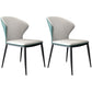 Modern Style Chairs Dining Armless Chairs for Kitchen with Metal Legs Green 2 Piece Set Clearhalo 'Dining Chairs' 'Dining Tables & Seating' 'dining_chair' 'furn' 'furn_dining_chair' 'Furniture' 'furniture_dining_chair' 'Kitchen & Dining Furniture' 4912145
