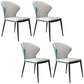 Modern Style Chairs Dining Armless Chairs for Kitchen with Metal Legs Green 4 Piece Set Clearhalo 'Dining Chairs' 'Dining Tables & Seating' 'dining_chair' 'furn' 'furn_dining_chair' 'Furniture' 'furniture_dining_chair' 'Kitchen & Dining Furniture' 4912146