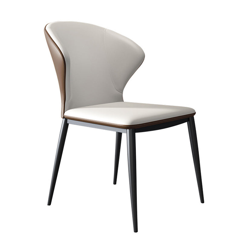 Modern Style Chairs Dining Armless Chairs for Kitchen with Metal Legs Coffee 1 Piece Clearhalo 'Dining Chairs' 'Dining Tables & Seating' 'dining_chair' 'furn' 'furn_dining_chair' 'Furniture' 'furniture_dining_chair' 'Kitchen & Dining Furniture' 4912147