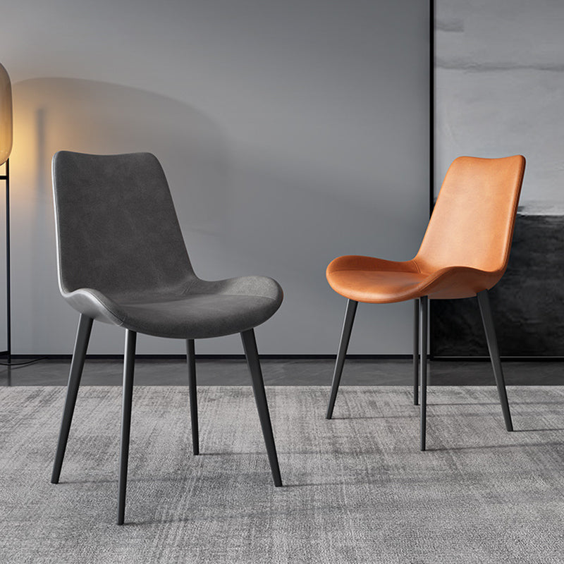 Modern Style Chair Dining Armless Chairs for Kitchen with Metal Legs Clearhalo 'Dining Chairs' 'Dining Tables & Seating' 'dining_chair' 'furn' 'furn_dining_chair' 'Furniture' 'furniture_dining_chair' 'Kitchen & Dining Furniture' 4912151