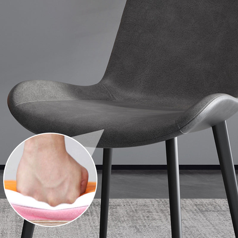 Modern Style Chair Dining Armless Chairs for Kitchen with Metal Legs Clearhalo 'Dining Chairs' 'Dining Tables & Seating' 'dining_chair' 'furn' 'furn_dining_chair' 'Furniture' 'furniture_dining_chair' 'Kitchen & Dining Furniture' 4912165