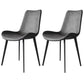 Modern Style Chair Dining Armless Chairs for Kitchen with Metal Legs Grey 2 Piece Set Clearhalo 'Dining Chairs' 'Dining Tables & Seating' 'dining_chair' 'furn' 'furn_dining_chair' 'Furniture' 'furniture_dining_chair' 'Kitchen & Dining Furniture' 4912166