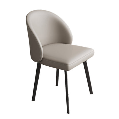 Contemporary Style Chair Dining Armless Chairs for Kitchen with Metal Legs Grey 1 Piece Clearhalo 'Dining Chairs' 'Dining Tables & Seating' 'dining_chair' 'furn' 'furn_dining_chair' 'Furniture' 'furniture_dining_chair' 'Kitchen & Dining Furniture' 4912177