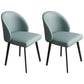 Contemporary Style Chair Dining Armless Chairs for Kitchen with Metal Legs Blue 2 Piece Set Clearhalo 'Dining Chairs' 'Dining Tables & Seating' 'dining_chair' 'furn' 'furn_dining_chair' 'Furniture' 'furniture_dining_chair' 'Kitchen & Dining Furniture' 4912196