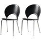 Industrial Open Back Chairs Dining Armless Chair for Kitchen with Metal Legs Black 2 Piece Set Silver Clearhalo 'Dining Chairs' 'Dining Tables & Seating' 'dining_chair' 'furn' 'furn_dining_chair' 'Furniture' 'furniture_dining_chair' 'Kitchen & Dining Furniture' 4912200