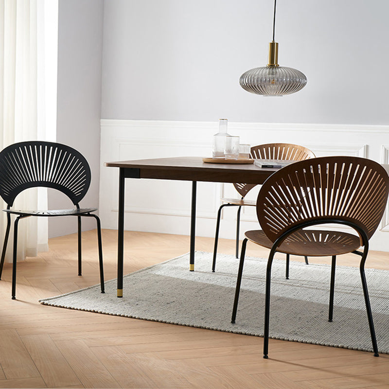 Industrial Open Back Chairs Dining Armless Chair for Kitchen with Metal Legs Clearhalo 'Dining Chairs' 'Dining Tables & Seating' 'dining_chair' 'furn' 'furn_dining_chair' 'Furniture' 'furniture_dining_chair' 'Kitchen & Dining Furniture' 4912201