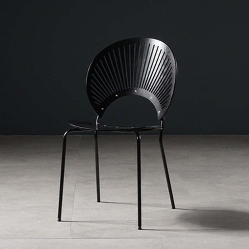 Industrial Open Back Chairs Dining Armless Chair for Kitchen with Metal Legs Clearhalo 'Dining Chairs' 'Dining Tables & Seating' 'dining_chair' 'furn' 'furn_dining_chair' 'Furniture' 'furniture_dining_chair' 'Kitchen & Dining Furniture' 4912214