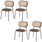 Industrial Open Back Chair Dining Armless Chair for Kitchen with Metal Legs Brown 4 Piece Set Clearhalo 'Dining Chairs' 'Dining Tables & Seating' 'dining_chair' 'furn' 'furn_dining_chair' 'Furniture' 'furniture_dining_chair' 'Kitchen & Dining Furniture' 4912221