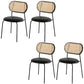Industrial Open Back Chair Dining Armless Chair for Kitchen with Metal Legs Black 4 Piece Set Clearhalo 'Dining Chairs' 'Dining Tables & Seating' 'dining_chair' 'furn' 'furn_dining_chair' 'Furniture' 'furniture_dining_chair' 'Kitchen & Dining Furniture' 4912232