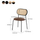 Industrial Open Back Chair Dining Armless Chair for Kitchen with Metal Legs Clearhalo 'Dining Chairs' 'Dining Tables & Seating' 'dining_chair' 'furn' 'furn_dining_chair' 'Furniture' 'furniture_dining_chair' 'Kitchen & Dining Furniture' 4912236