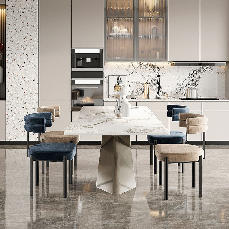 Contemporary Style Upholstered Side Chairs Open Back Dining Side Chair Clearhalo 'Dining Chairs' 'Dining Tables & Seating' 'dining_chair' 'furn' 'furn_dining_chair' 'Furniture' 'furniture_dining_chair' 'Kitchen & Dining Furniture' 4912262