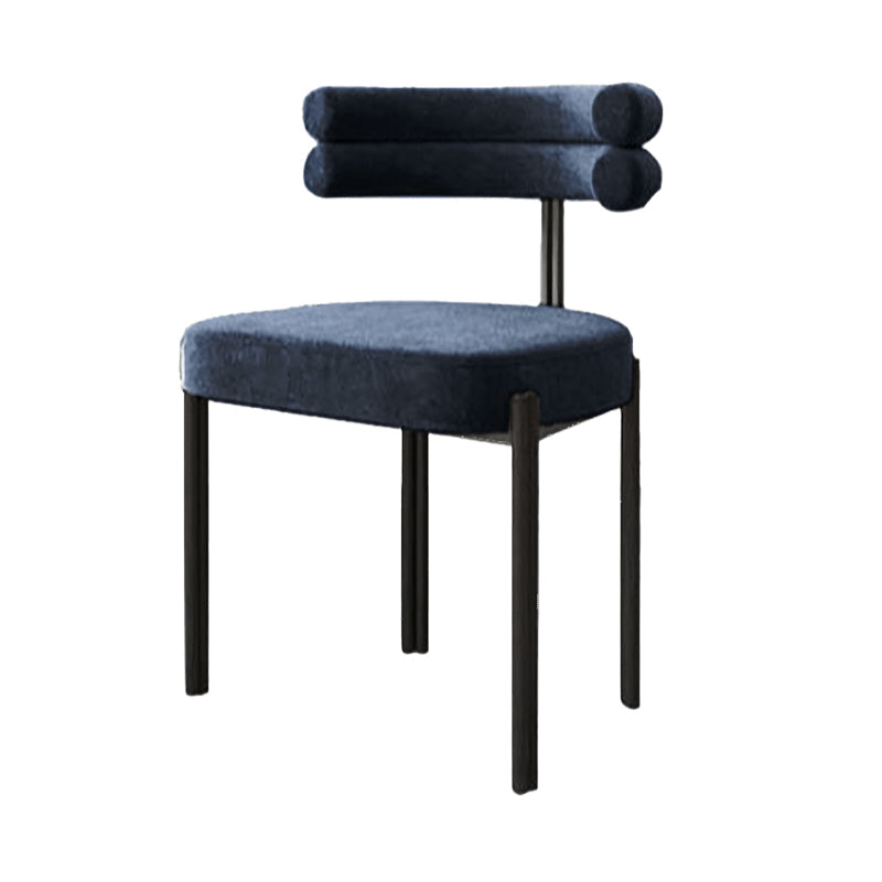 Contemporary Style Upholstered Side Chairs Open Back Dining Side Chair Blue 1 Piece Clearhalo 'Dining Chairs' 'Dining Tables & Seating' 'dining_chair' 'furn' 'furn_dining_chair' 'Furniture' 'furniture_dining_chair' 'Kitchen & Dining Furniture' 4912267