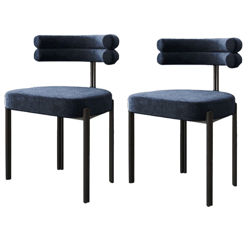 Contemporary Style Upholstered Side Chairs Open Back Dining Side Chair Blue 2 Piece Set Clearhalo 'Dining Chairs' 'Dining Tables & Seating' 'dining_chair' 'furn' 'furn_dining_chair' 'Furniture' 'furniture_dining_chair' 'Kitchen & Dining Furniture' 4912269