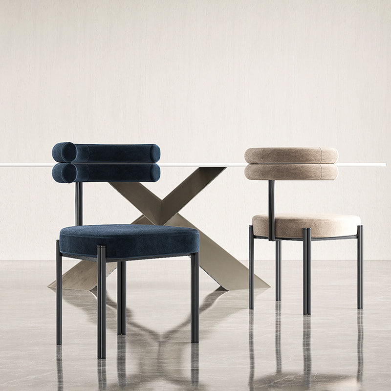 Contemporary Style Upholstered Side Chairs Open Back Dining Side Chair Clearhalo 'Dining Chairs' 'Dining Tables & Seating' 'dining_chair' 'furn' 'furn_dining_chair' 'Furniture' 'furniture_dining_chair' 'Kitchen & Dining Furniture' 4912275