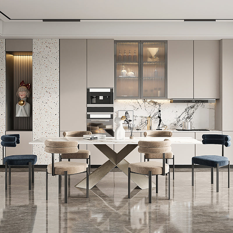 Contemporary Style Upholstered Side Chairs Open Back Dining Side Chair Clearhalo 'Dining Chairs' 'Dining Tables & Seating' 'dining_chair' 'furn' 'furn_dining_chair' 'Furniture' 'furniture_dining_chair' 'Kitchen & Dining Furniture' 4912277