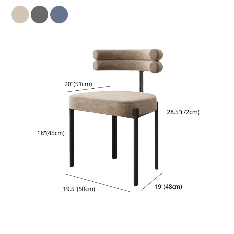 Contemporary Style Upholstered Side Chairs Open Back Dining Side Chair Clearhalo 'Dining Chairs' 'Dining Tables & Seating' 'dining_chair' 'furn' 'furn_dining_chair' 'Furniture' 'furniture_dining_chair' 'Kitchen & Dining Furniture' 4912278