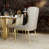 Nordic Style Wingback Armless Dining Chair Leather Dining Side Chair Clearhalo 'Dining Chairs' 'Dining Tables & Seating' 'dining_chair' 'furn' 'furn_dining_chair' 'Furniture' 'furniture_dining_chair' 'Kitchen & Dining Furniture' 4912283