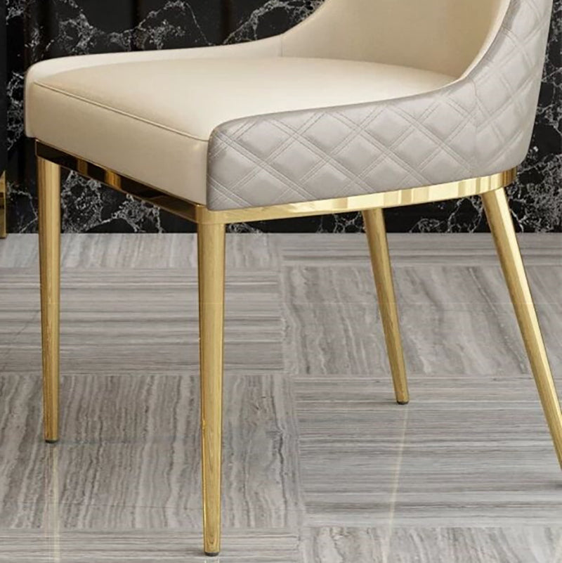 Nordic Style Wingback Armless Dining Chair Leather Dining Side Chair Clearhalo 'Dining Chairs' 'Dining Tables & Seating' 'dining_chair' 'furn' 'furn_dining_chair' 'Furniture' 'furniture_dining_chair' 'Kitchen & Dining Furniture' 4912289