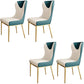 Nordic Style Wingback Armless Dining Chair Leather Dining Side Chair Peacock Green 4 Piece Set Clearhalo 'Dining Chairs' 'Dining Tables & Seating' 'dining_chair' 'furn' 'furn_dining_chair' 'Furniture' 'furniture_dining_chair' 'Kitchen & Dining Furniture' 4912290