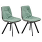 Contemporary Style Faux Leather Side Chair Armless Open Back Chairs for Kitchen Green 2 Piece Set Clearhalo 'Dining Chairs' 'Dining Tables & Seating' 'dining_chair' 'furn' 'furn_dining_chair' 'Furniture' 'furniture_dining_chair' 'Kitchen & Dining Furniture' 4912307