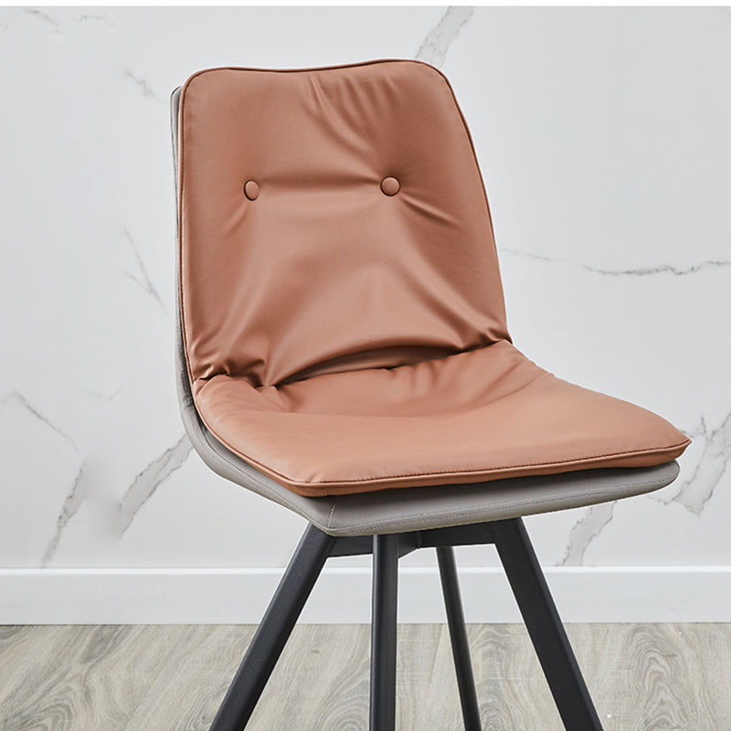 Contemporary Style Faux Leather Side Chair Armless Open Back Chairs for Kitchen Clearhalo 'Dining Chairs' 'Dining Tables & Seating' 'dining_chair' 'furn' 'furn_dining_chair' 'Furniture' 'furniture_dining_chair' 'Kitchen & Dining Furniture' 4912308