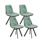 Contemporary Style Faux Leather Side Chair Armless Open Back Chairs for Kitchen Green 4 Piece Set Clearhalo 'Dining Chairs' 'Dining Tables & Seating' 'dining_chair' 'furn' 'furn_dining_chair' 'Furniture' 'furniture_dining_chair' 'Kitchen & Dining Furniture' 4912309