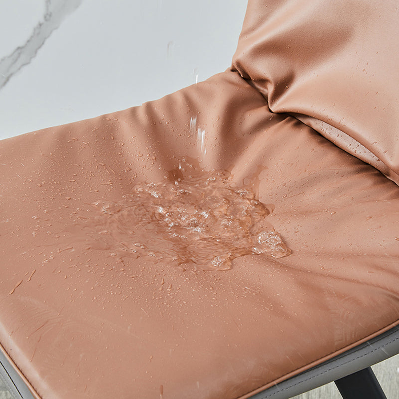 Contemporary Style Faux Leather Side Chair Armless Open Back Chairs for Kitchen Clearhalo 'Dining Chairs' 'Dining Tables & Seating' 'dining_chair' 'furn' 'furn_dining_chair' 'Furniture' 'furniture_dining_chair' 'Kitchen & Dining Furniture' 4912313