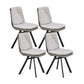 Contemporary Style Faux Leather Side Chair Armless Open Back Chairs for Kitchen Off-White 4 Piece Set Clearhalo 'Dining Chairs' 'Dining Tables & Seating' 'dining_chair' 'furn' 'furn_dining_chair' 'Furniture' 'furniture_dining_chair' 'Kitchen & Dining Furniture' 4912315