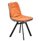 Contemporary Style Faux Leather Side Chair Armless Open Back Chairs for Kitchen Orange 1 Piece Clearhalo 'Dining Chairs' 'Dining Tables & Seating' 'dining_chair' 'furn' 'furn_dining_chair' 'Furniture' 'furniture_dining_chair' 'Kitchen & Dining Furniture' 4912317