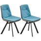 Contemporary Style Faux Leather Side Chair Armless Open Back Chairs for Kitchen Blue 2 Piece Set Clearhalo 'Dining Chairs' 'Dining Tables & Seating' 'dining_chair' 'furn' 'furn_dining_chair' 'Furniture' 'furniture_dining_chair' 'Kitchen & Dining Furniture' 4912321